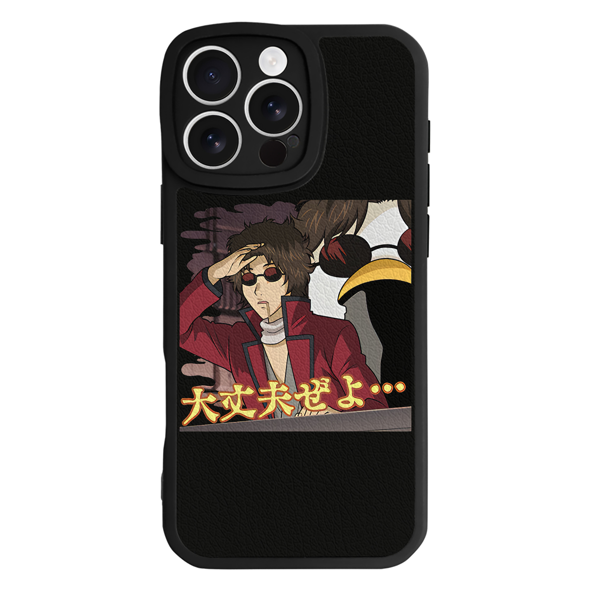 （画像用） ぎんたま 坂田銀時（さかたぎんとき） 神楽 志村新八（しむら しんぱち） GINTAMA Sakata Gintoki Kagura Shimura Shinpachi 【iPhone 16シリーズ対応】シリコンスマホケース（レザー調） 材質：シリコン